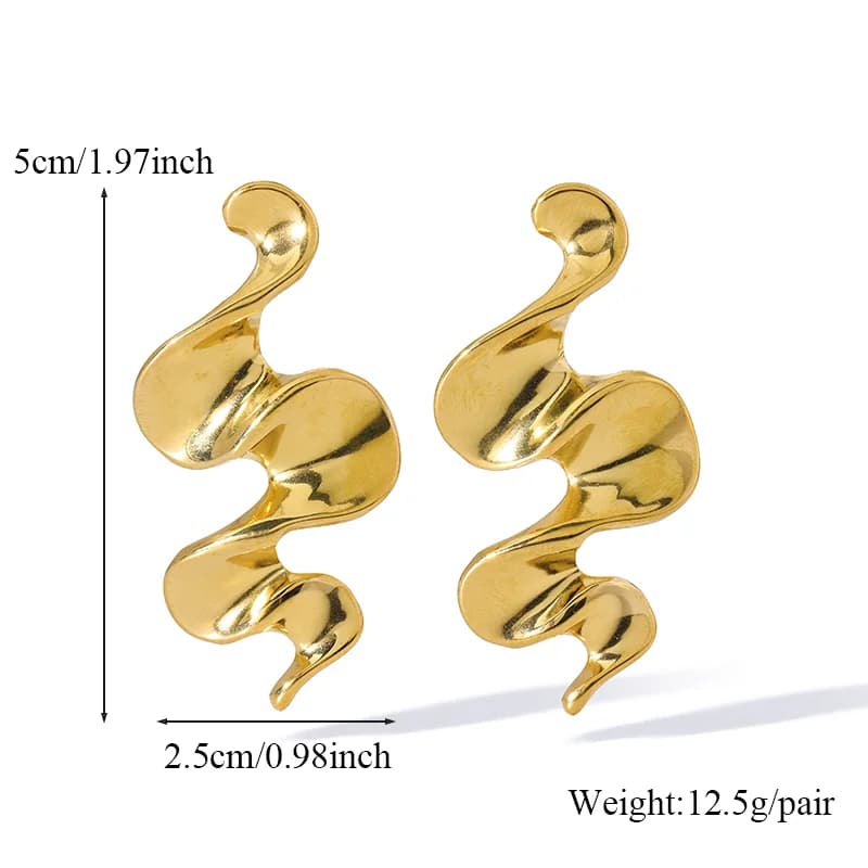 Extravagante Schlangen-Dangle-Charm-Ohrstecker