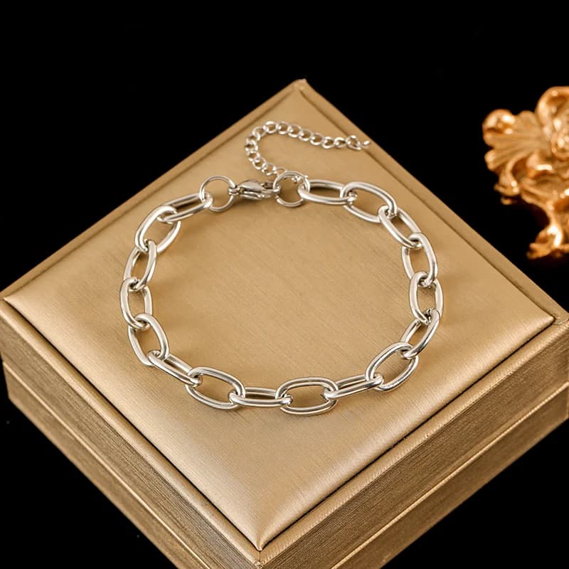 Silberfarbenes Charm-Armband für Damen