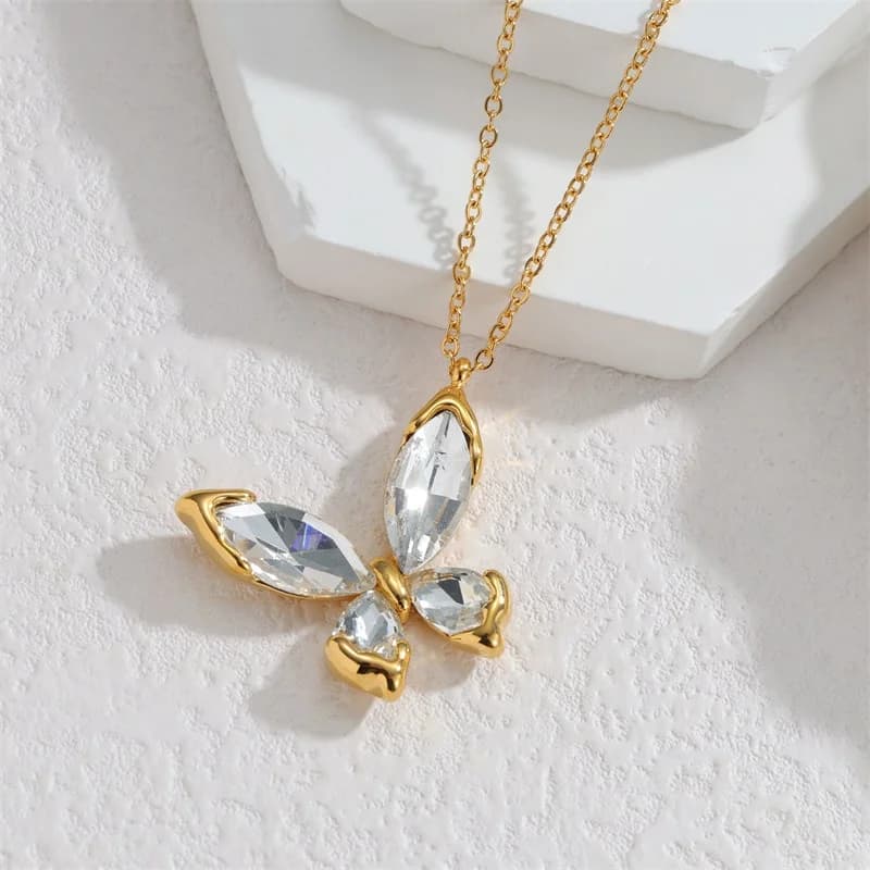 Blumen-Kirsch-Pearl-Anhänger-Halskette