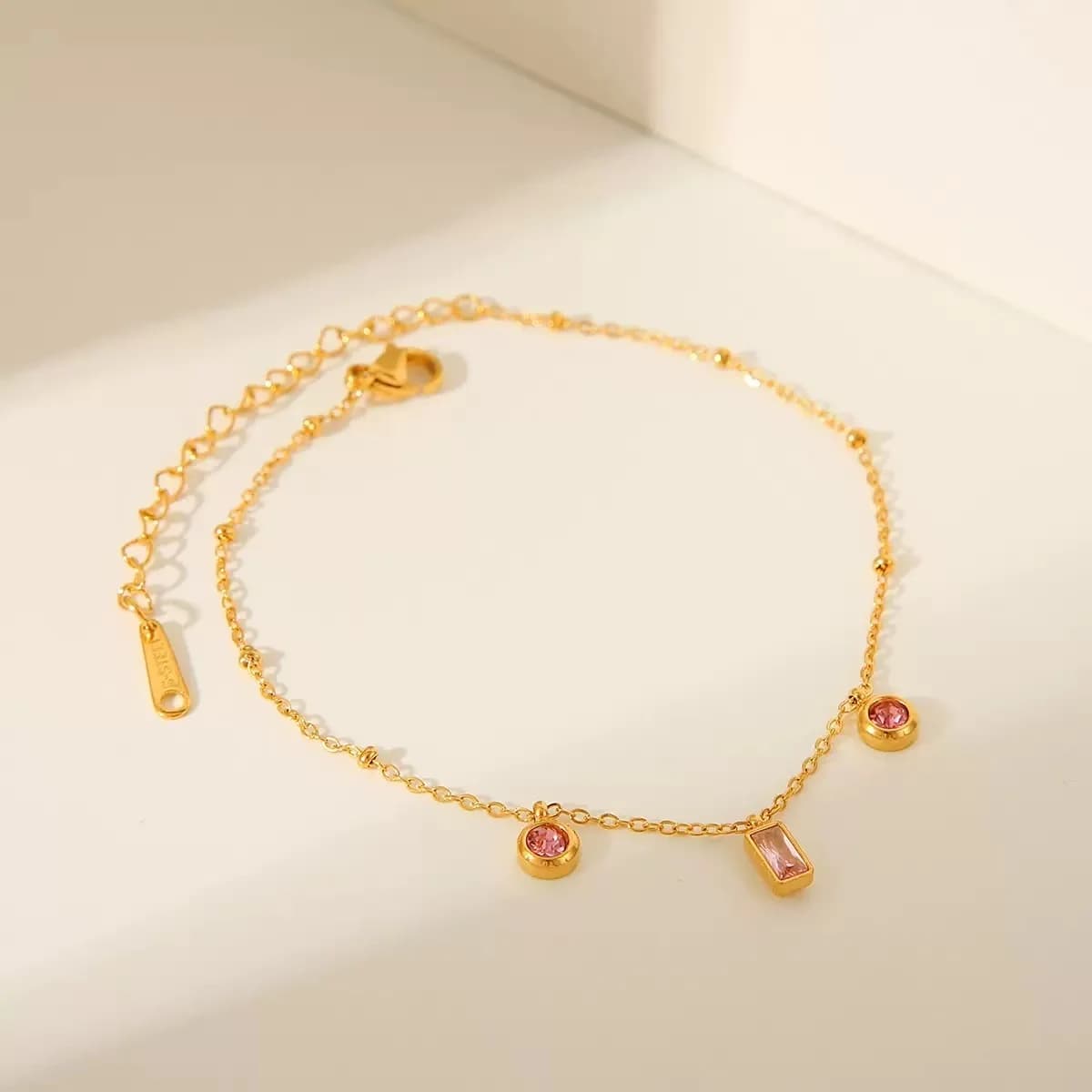 316L Edelstahl bunter Blumen Zirkonia-Armband