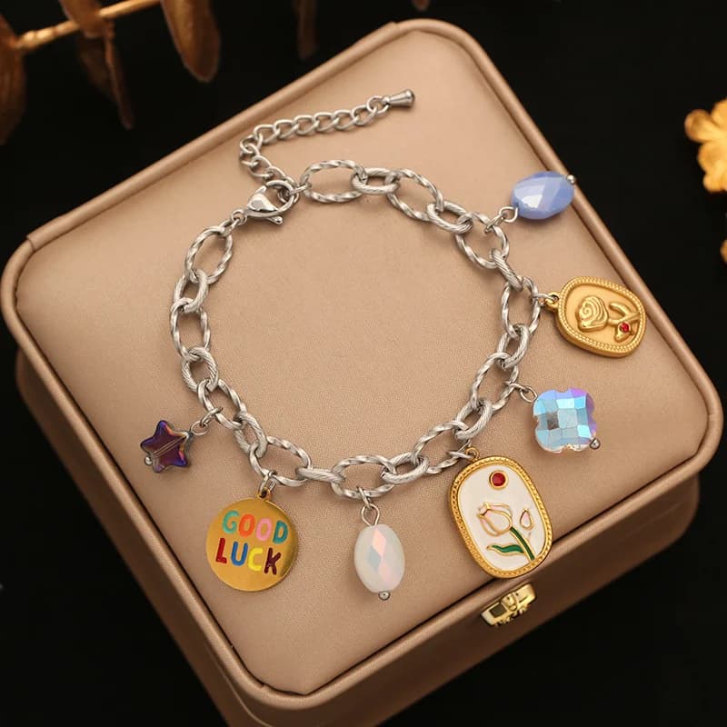 Herz-Armband aus Edelstahl