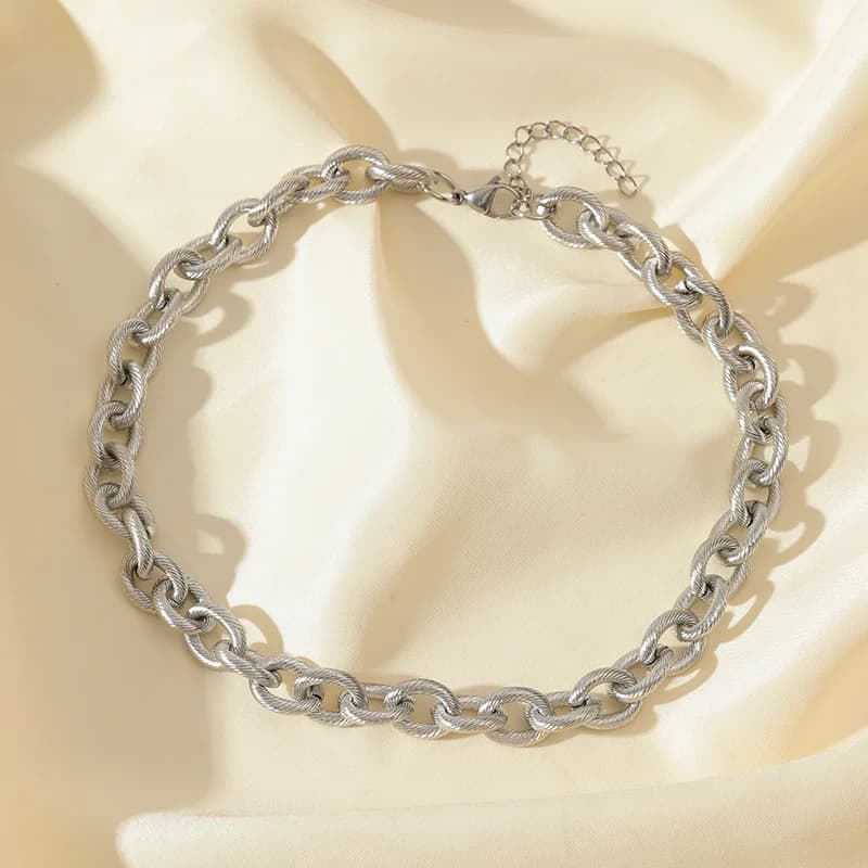 Dicke Cuban-Kette Halskette, Gold oder Silber