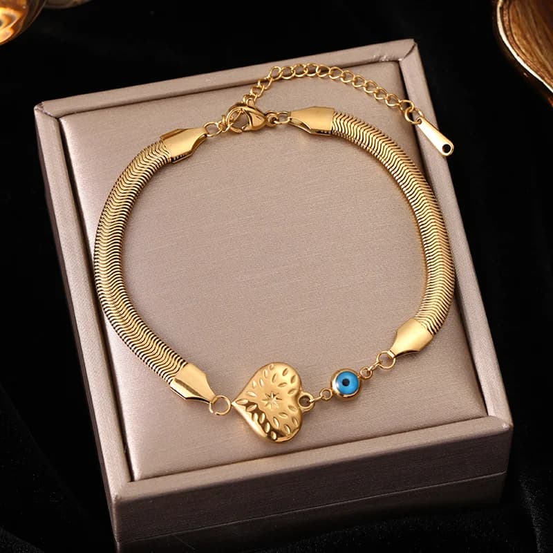 Einfaches goldfarbenes Gliederketten-Armband