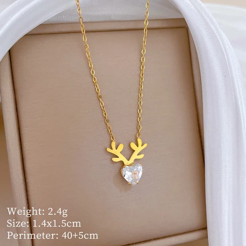 Funkelnde Zirkonia Herz-Anhänger Halskette