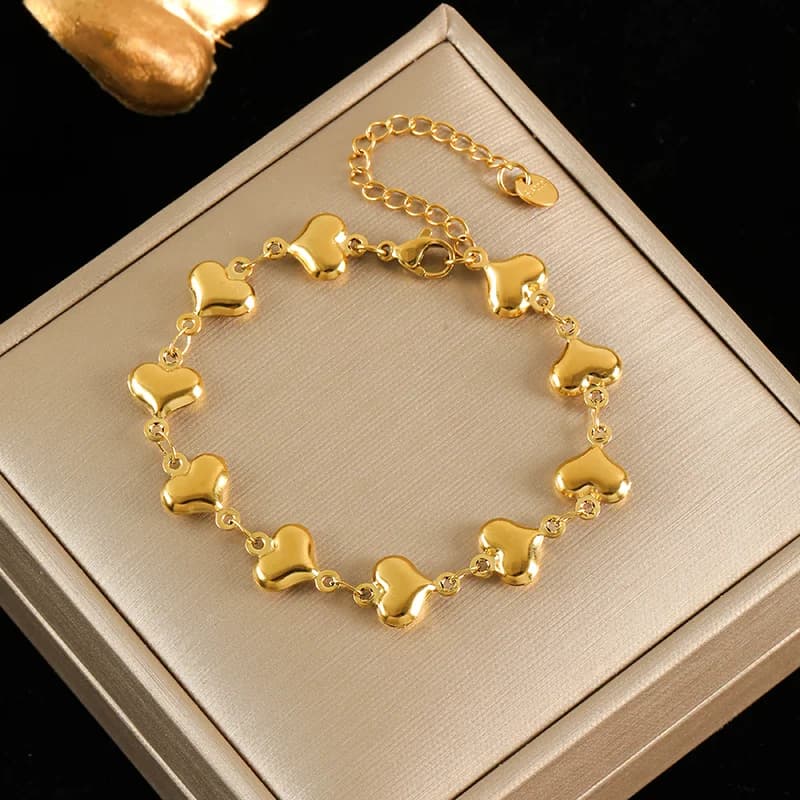 Bunter Stern-Zirkonia-Charm-Armband, Gold
