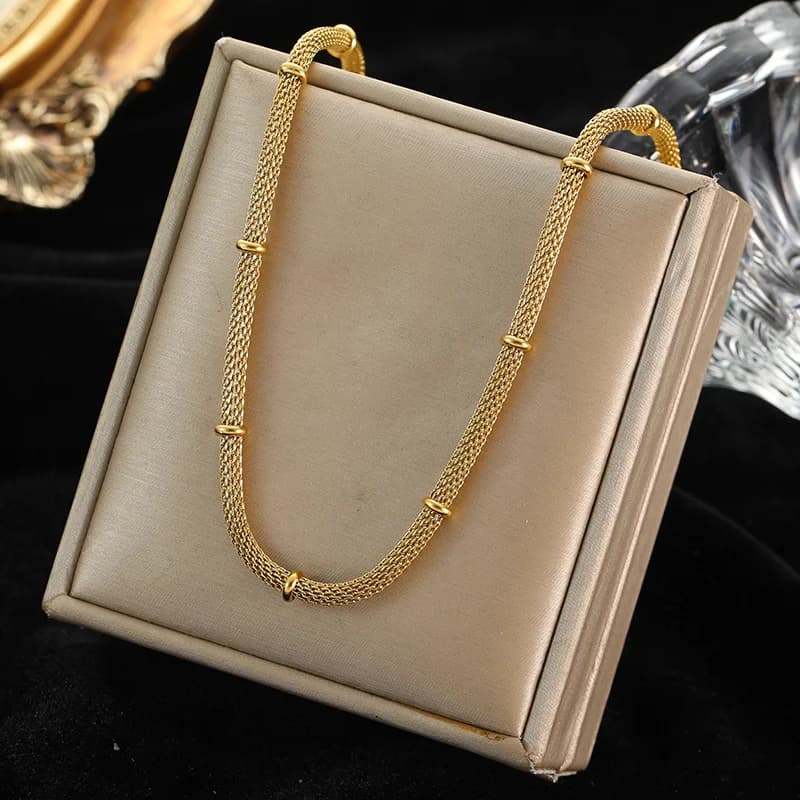 Rostfreie Gliederkette Collier-Halskette