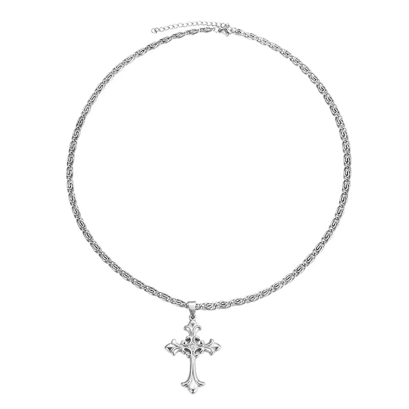 Kreuz-Metall-Anhänger-Kette