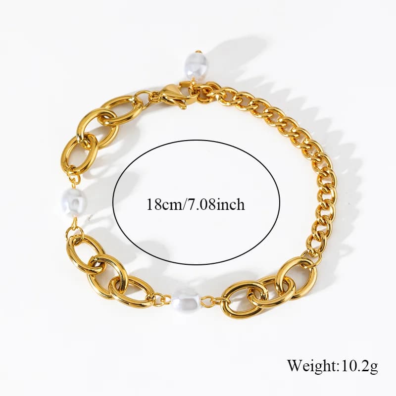 Gliederarmband-Bangles in Gold- und Silberfarbe