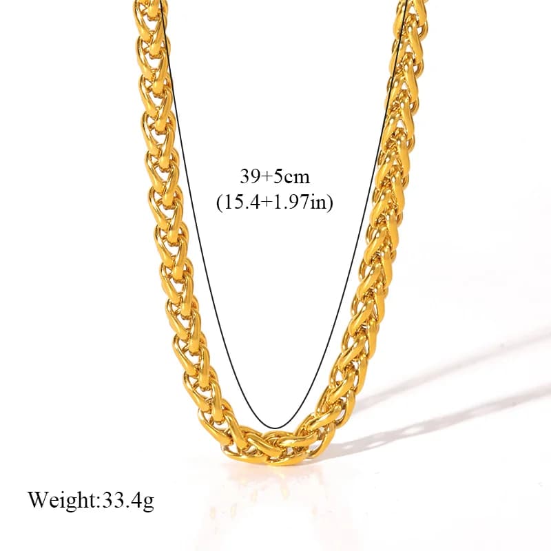 Schmuckset mit Halskette (Collar) und Armband, 18K vergoldet