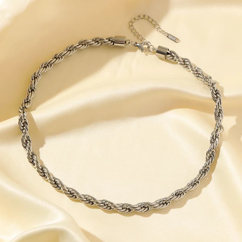 8mm Gliederkette Halskette, 18K vergoldet