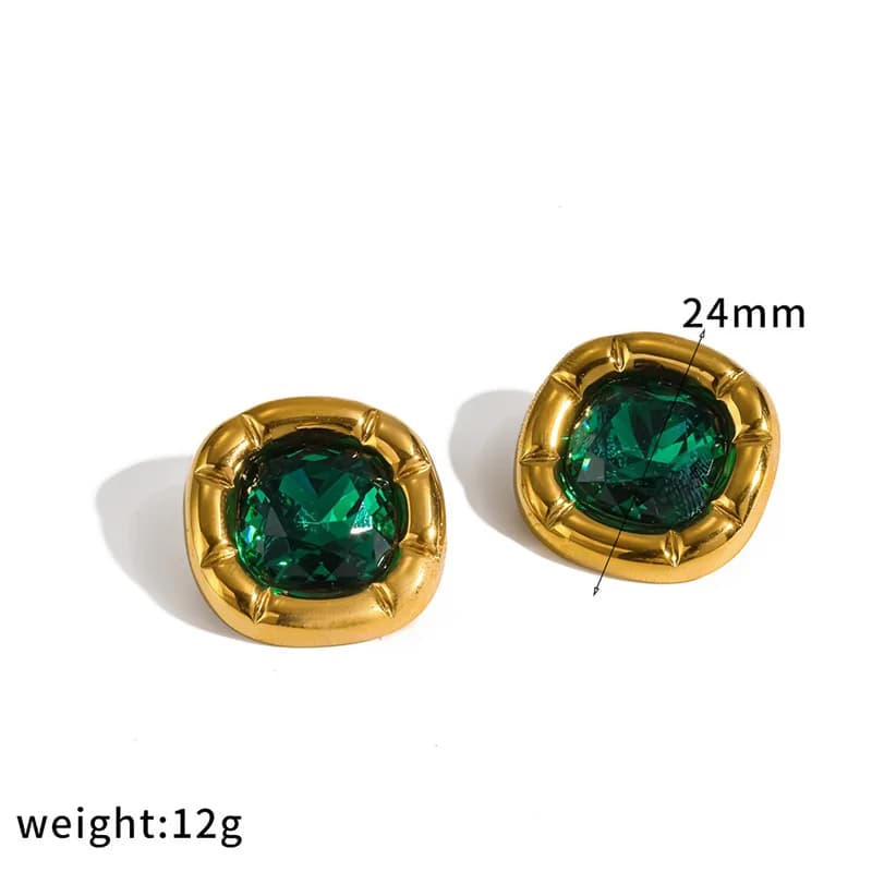 Schmuckset mit Choker-Halskette, Ohrringen und Ring aus Zirkonia