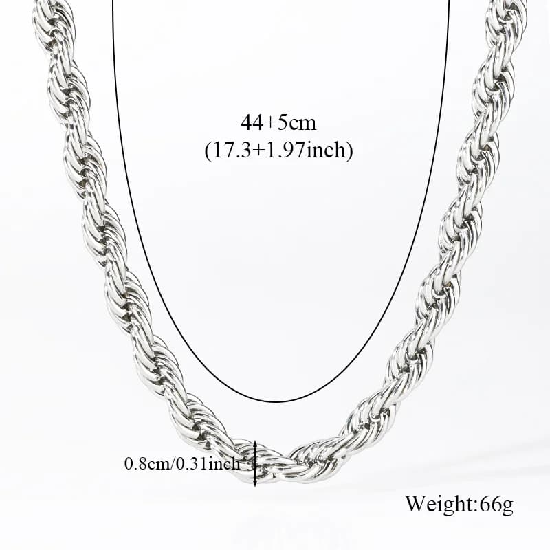 8mm Gliederkette Halskette, 18K vergoldet