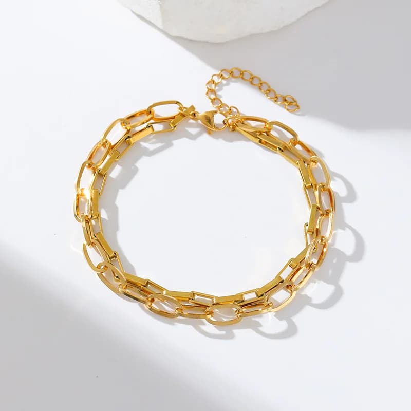 Leichte Metall-Ketten-Armband für Damen