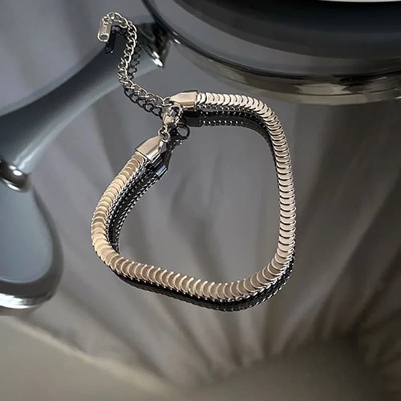 Schlangenarmband aus Edelstahl in Silber