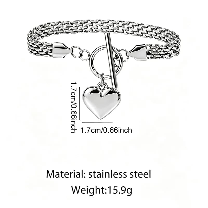 Herz-Armband aus Edelstahl
