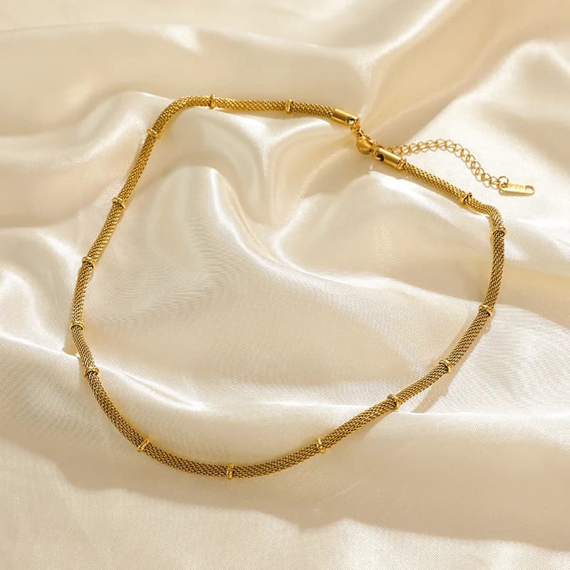 Rostfreie Gliederkette Collier-Halskette