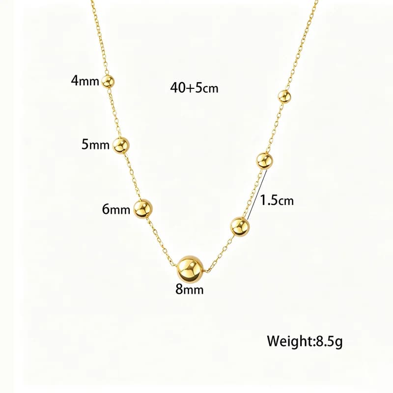 Dickes Halsband mit Goldkugeln