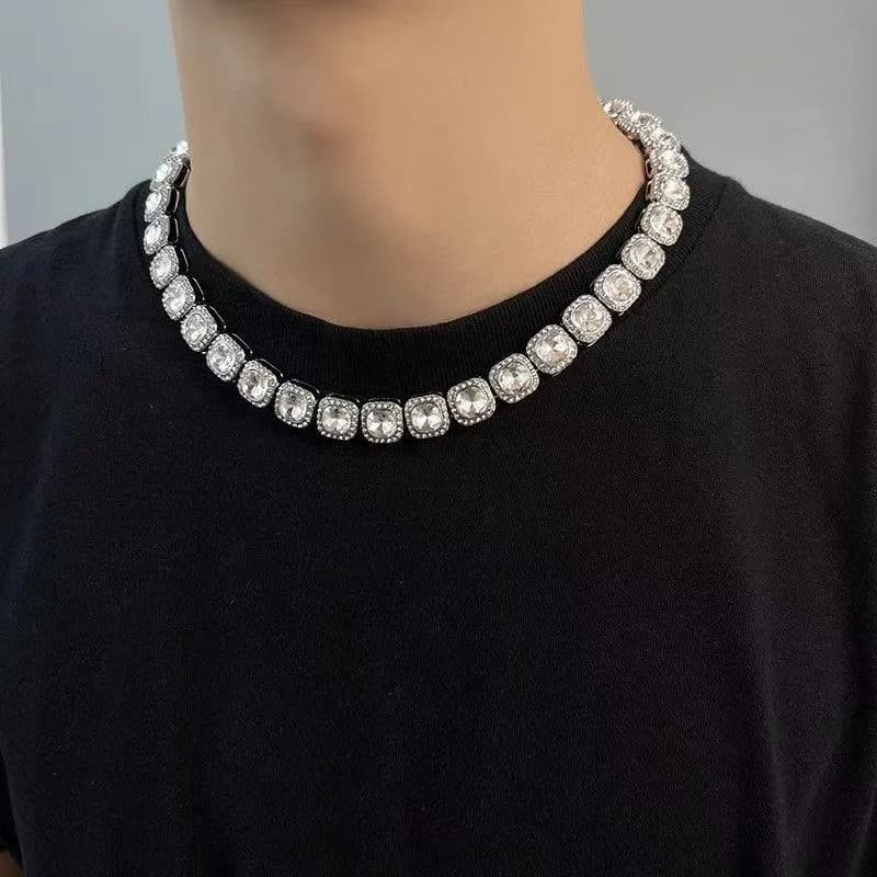 316L Edelstahl Zirkonia Cuban Chain Halskette