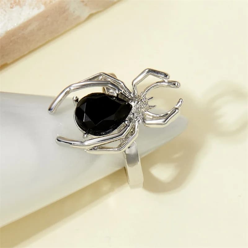 Spider Zirkonia Kristall Einstellbarer Offener Ring