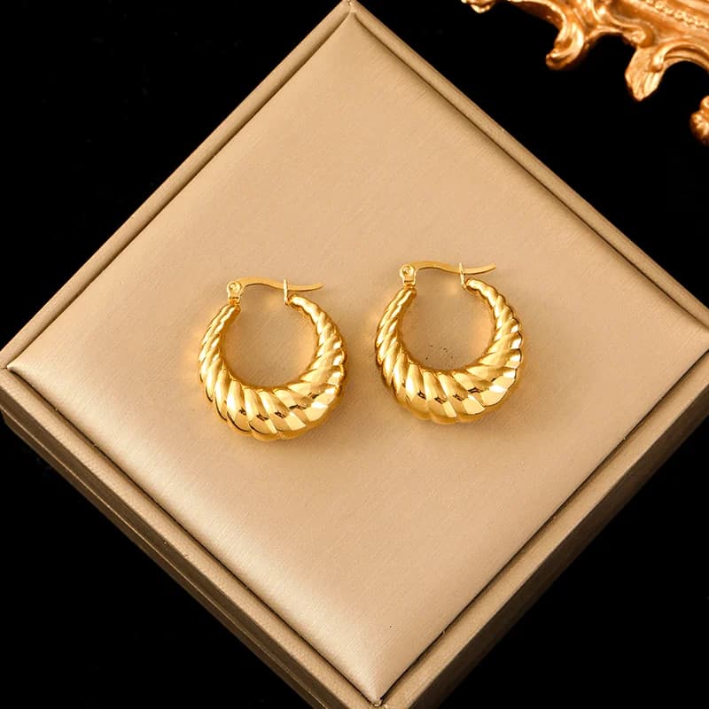 Steckohrringe aus Edelstahl 316L in Gold für Damen