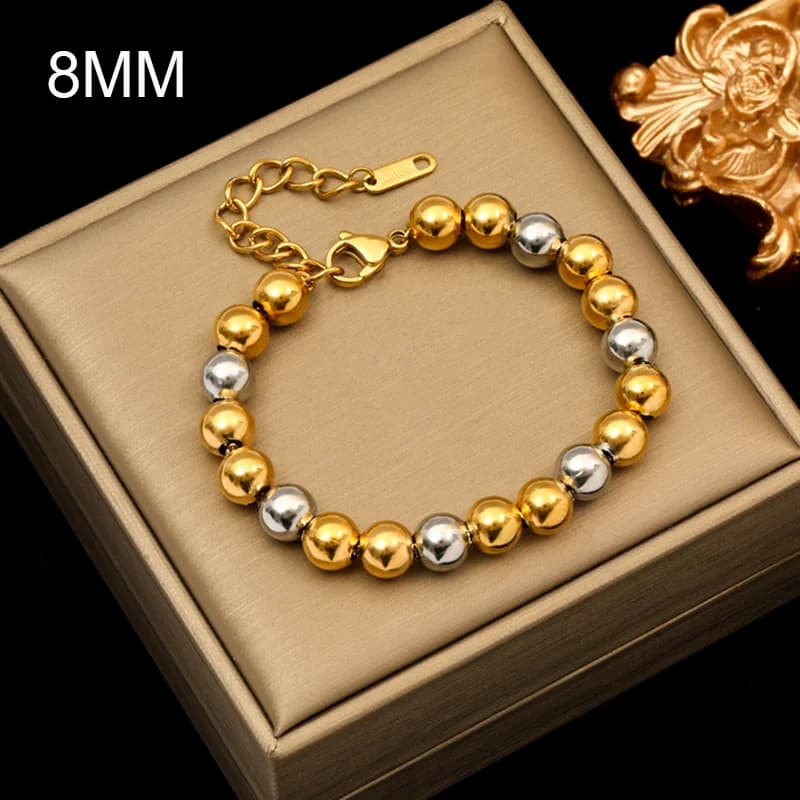 Gliederarmband mit Perlen