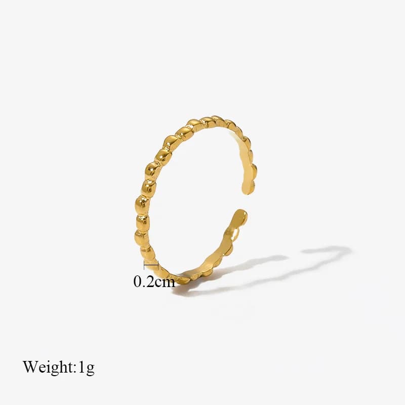 Edelstahl-Ring mit offener Manschette für Damen