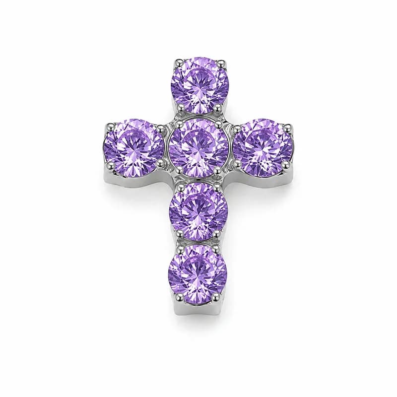 Titan Body Piercing mit spiralförmigem Kreuz und Zirkonia