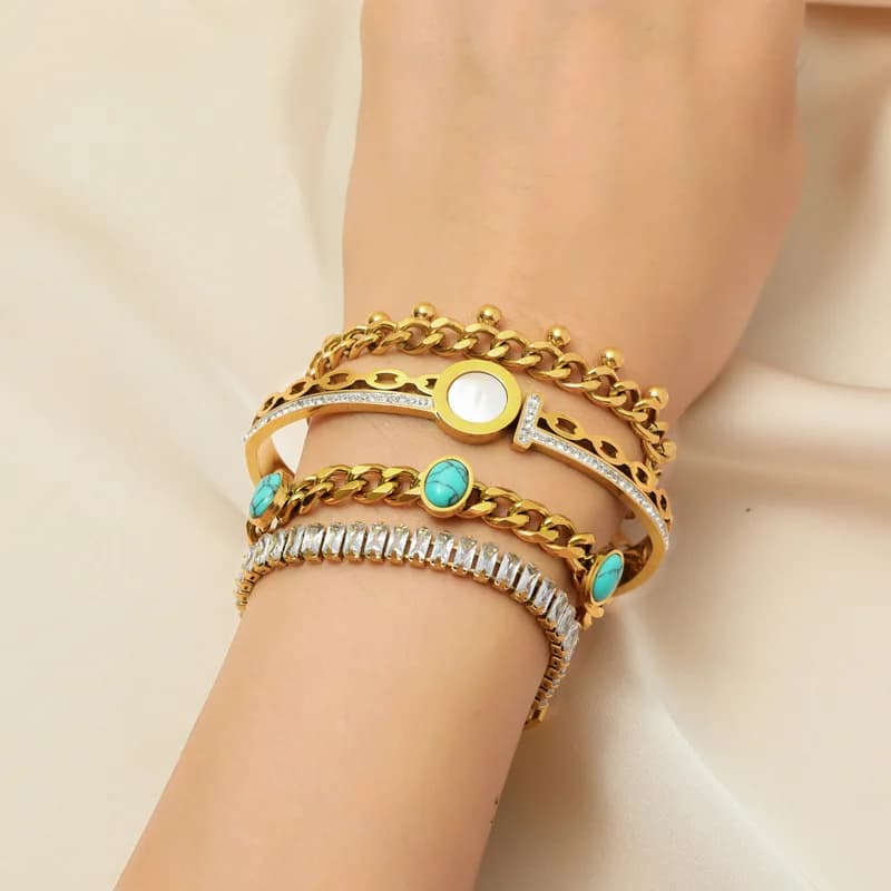 Grobkettlied Choker- und Armbandset, Gold