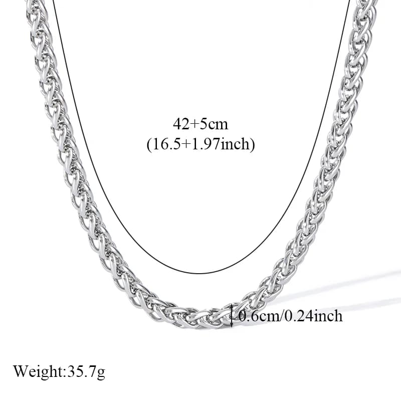 Dickes silberfarbenes Kettenhalsband