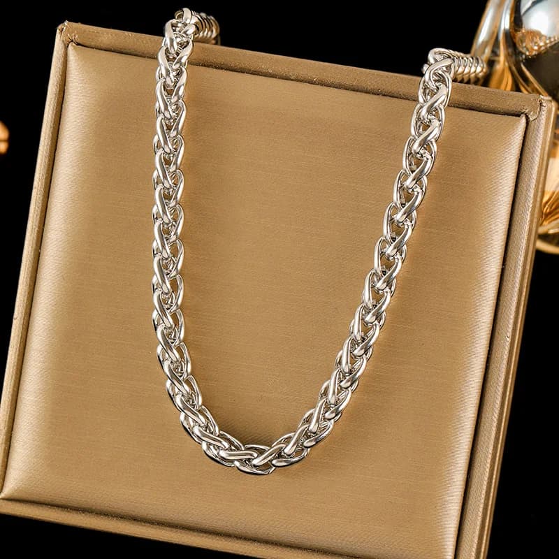 Silberfarbene Choker-Halskette für Damen