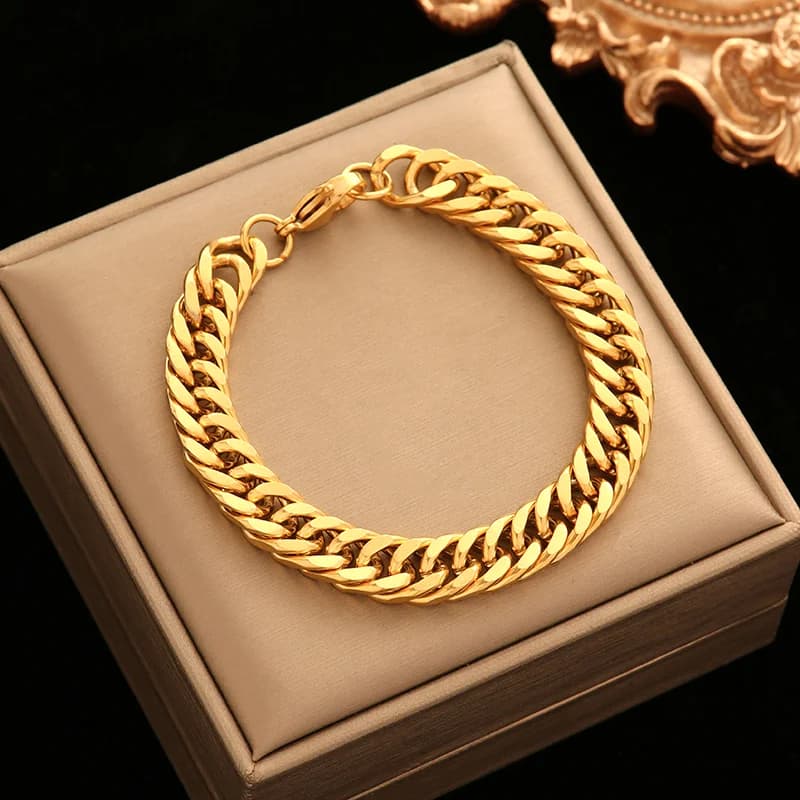 Goldenes Cuban Link Armband