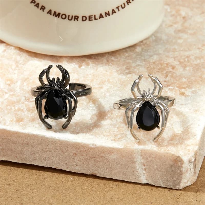 Spider Zirkonia Kristall Einstellbarer Offener Ring