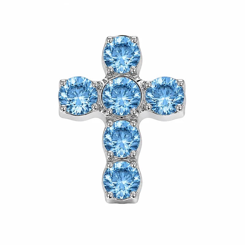 Titan Body Piercing mit spiralförmigem Kreuz und Zirkonia