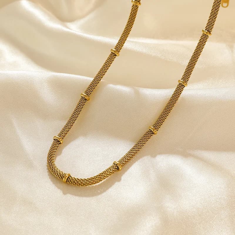 Rostfreie Gliederkette Collier-Halskette
