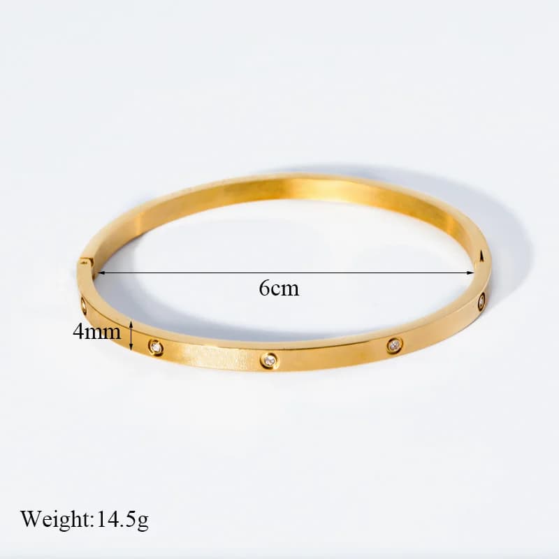 3-Farbige Zirkonia-Bangles-Armband