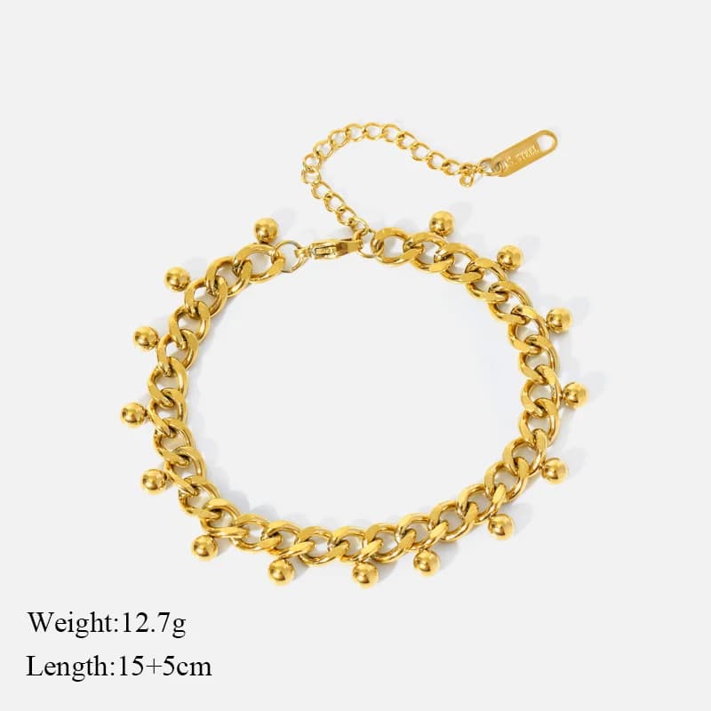 Grobkettlied Choker- und Armbandset, Gold