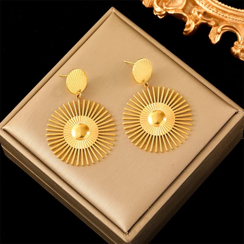 Steckohrringe aus Edelstahl 316L in Gold für Damen